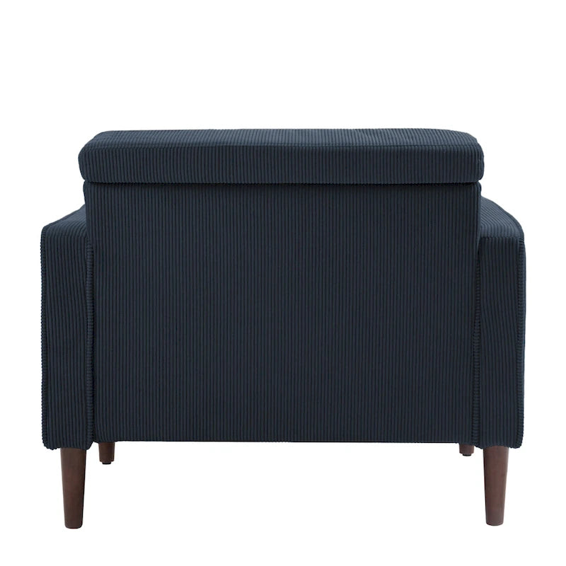2 Set Poltrone Moderne Larghe in Velluto a Coste 26