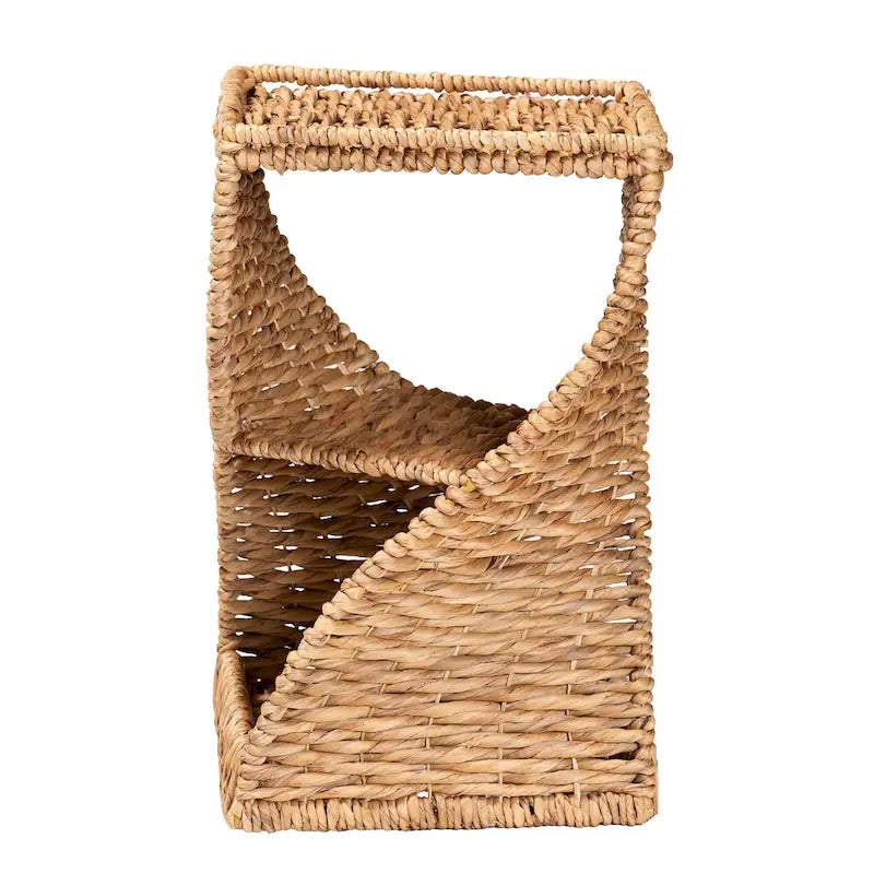 Tavolino da salotto Pelleas Moderno Bohemien in Erba Marina Naturale Marrone e Legno 3
