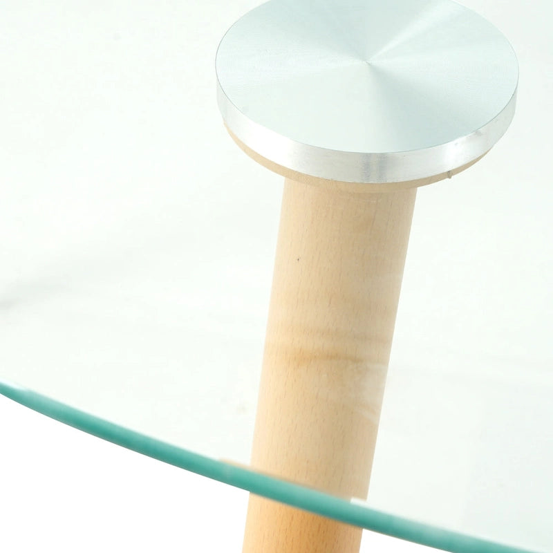 Modern simple glass table, high-quality tempered glass metal material 10