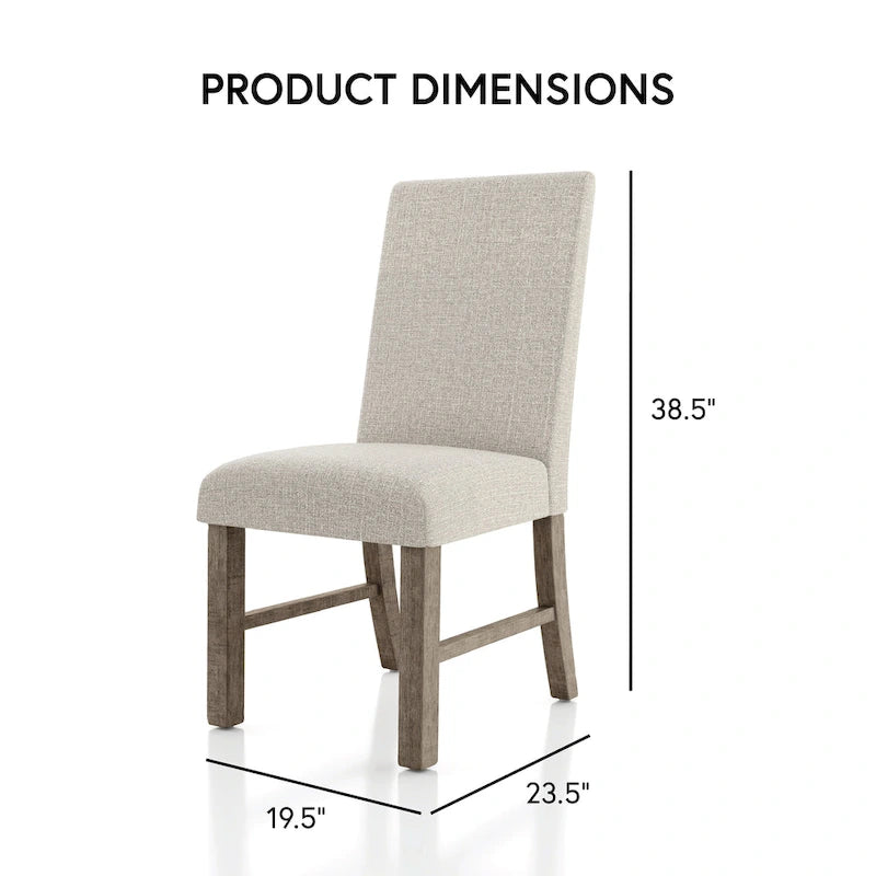 Set da pranzo 5 pezzi Jusk in legno rustico grigio di Furniture of America
