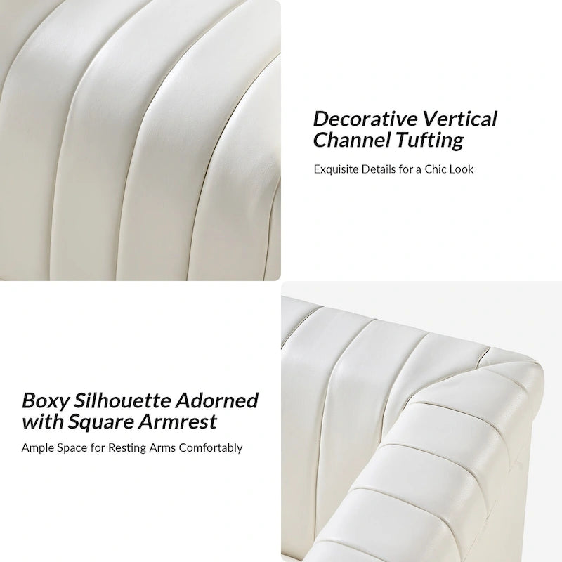 Esteban Modern Leather Upholstered Swivel Barrel Chair Set of 2 by HULALA HOME 16