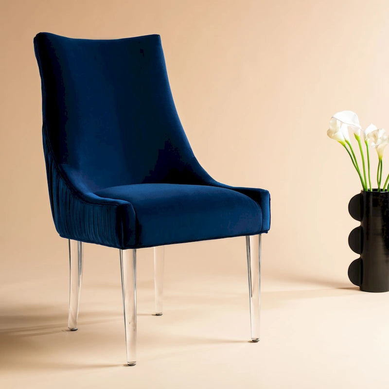 SAFAVIEH Couture Vesile Acrylic Leg Dining Chair - 22W x 28D x 38H 2
