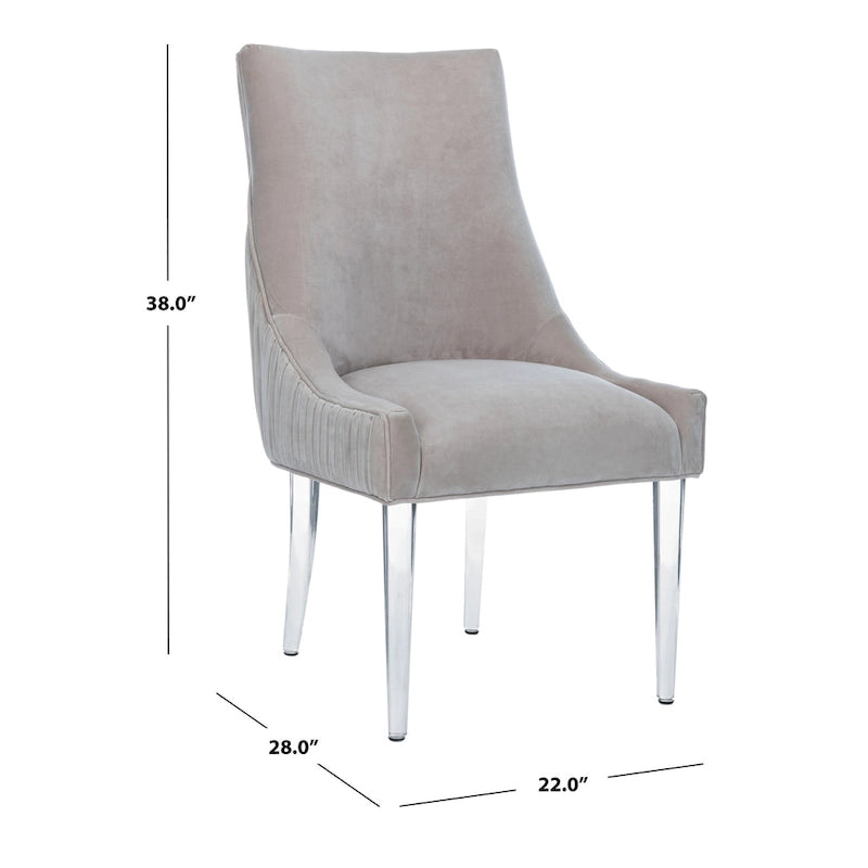 SAFAVIEH Couture Vesile Acrylic Leg Dining Chair - 22W x 28D x 38H 24