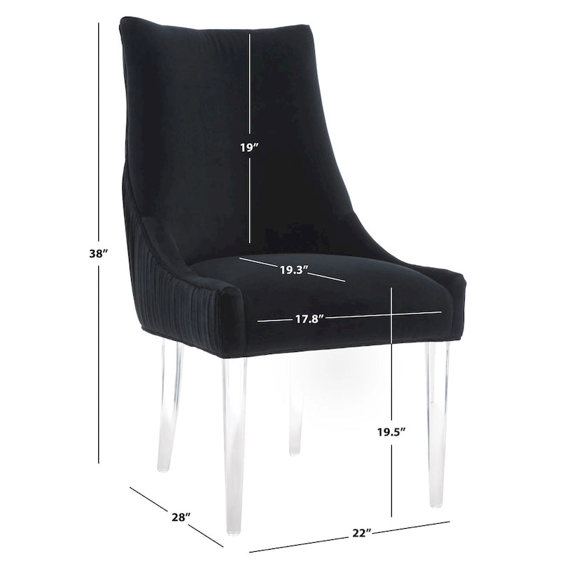 SAFAVIEH Couture Vesile Acrylic Leg Dining Chair - 22W x 28D x 38H 26
