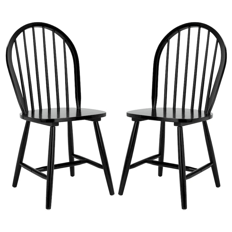 SAFAVIEH Delcie Spindle Oval Back Dining Chair (Set of 2) - 17.9 x 19.7 x 37 - 18Wx20Dx37H 7