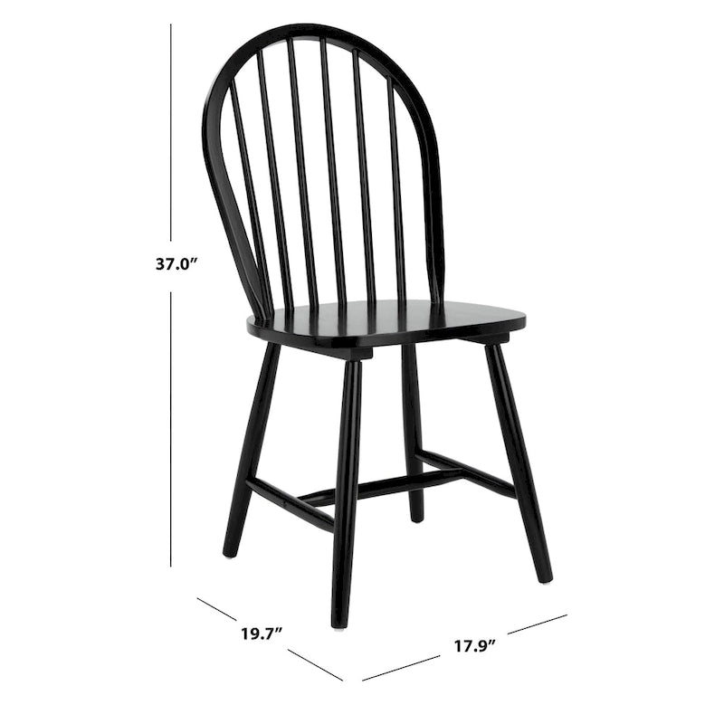SAFAVIEH Delcie Spindle Oval Back Dining Chair (Set of 2) - 17.9 x 19.7 x 37 - 18Wx20Dx37H 17