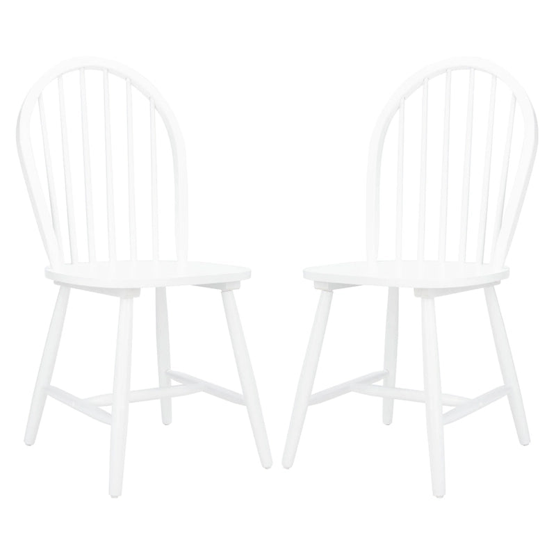 SAFAVIEH Delcie Spindle Oval Back Dining Chair (Set of 2) - 17.9 x 19.7 x 37 - 18Wx20Dx37H 18