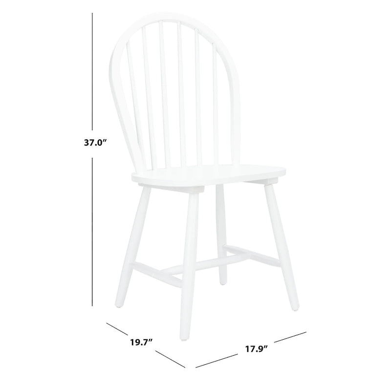 SAFAVIEH Delcie Spindle Oval Back Dining Chair (Set of 2) - 17.9 x 19.7 x 37 - 18Wx20Dx37H 28