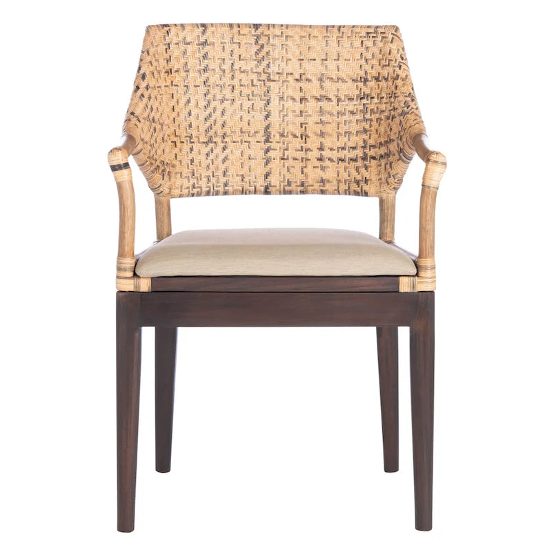 SAFAVIEH Saveta Honey Arm Chair - 23 x 22.5 x 34 - 23Wx23Dx34H 5