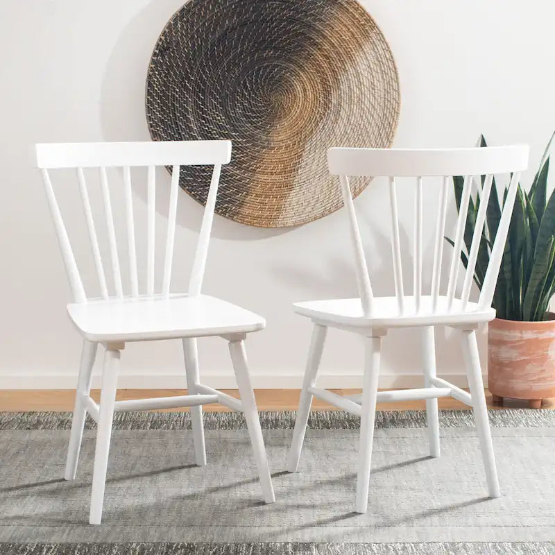 SAFAVIEH Signa Spindle Farmhouse Dining Chair (Set of 2) - 20 W x 20 D x 33 H - 20W x 20D x 33H