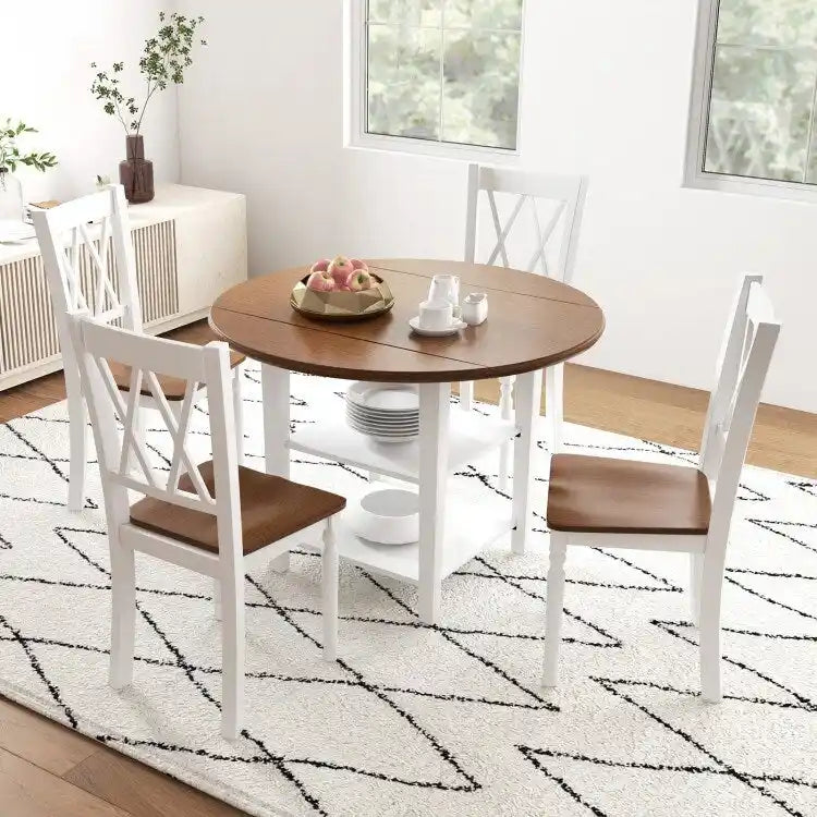 Wooden Farmhouse Kitchen Chairs with Rubber Wood Seat - 18 x 19 x 38 4