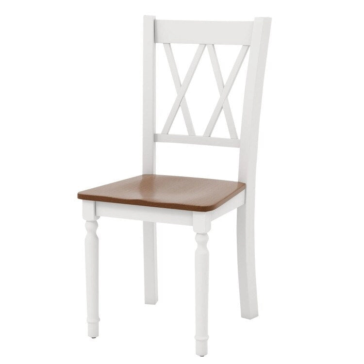 Wooden Farmhouse Kitchen Chairs with Rubber Wood Seat - 18 x 19 x 38 13