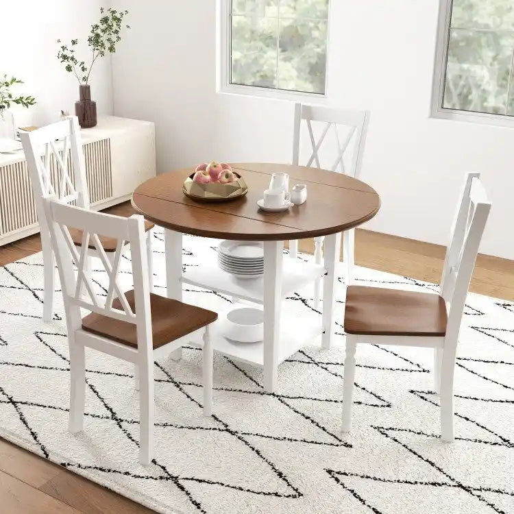 Wooden Farmhouse Kitchen Chairs with Rubber Wood Seat - 18 x 19 x 38 15