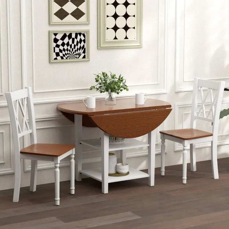 Wooden Farmhouse Kitchen Chairs with Rubber Wood Seat - 18 x 19 x 38 16