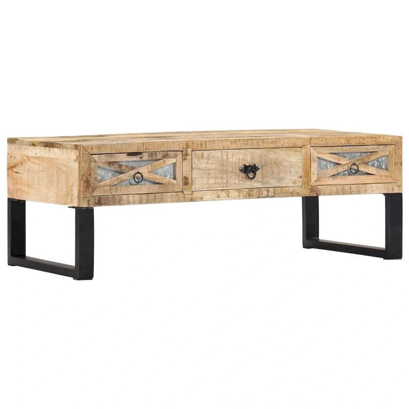 vidaXL Coffee Table 43.3x19.7x15 Solid Wood Mango 8