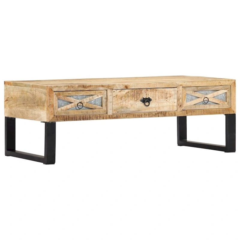 vidaXL Coffee Table 43.3x19.7x15 Solid Wood Mango 9