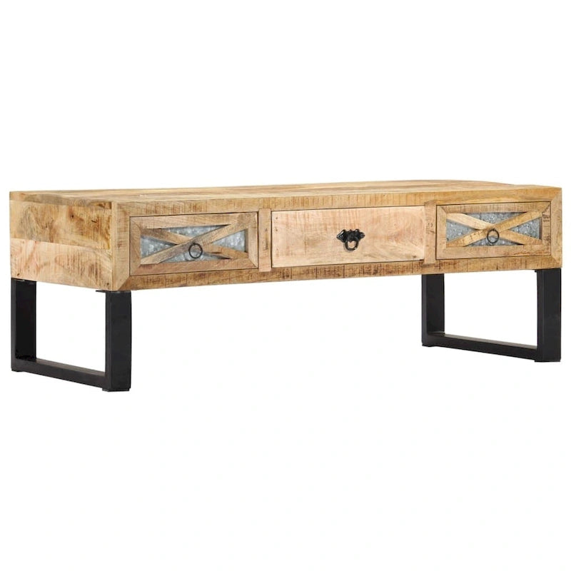 vidaXL Coffee Table 43.3x19.7x15 Solid Wood Mango 10