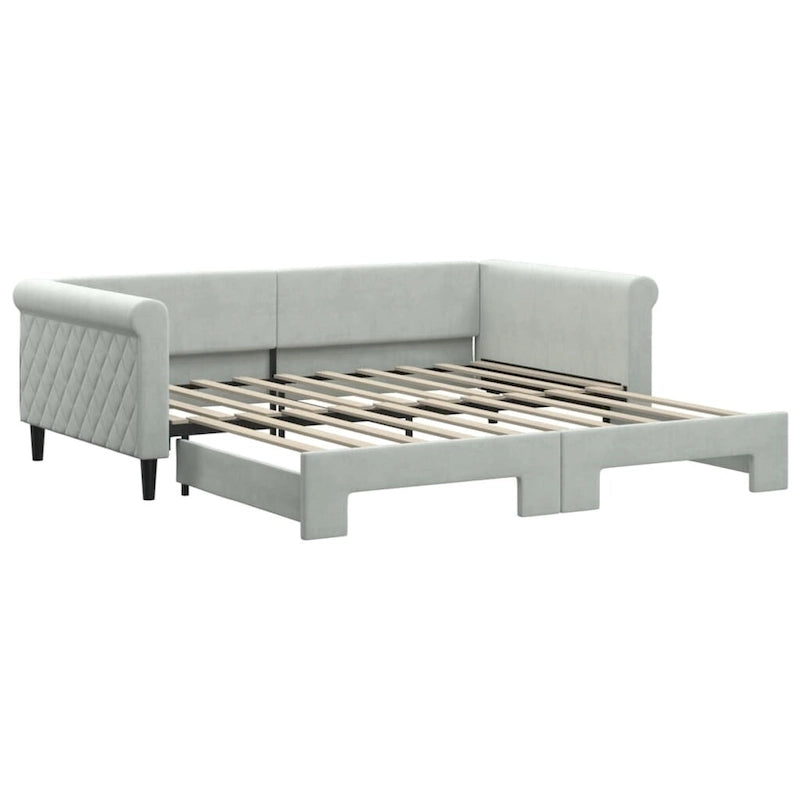 vidaXL Day Bed Upholstered Daybed Sofa Bed for Bedroom Living Room Velvet 2