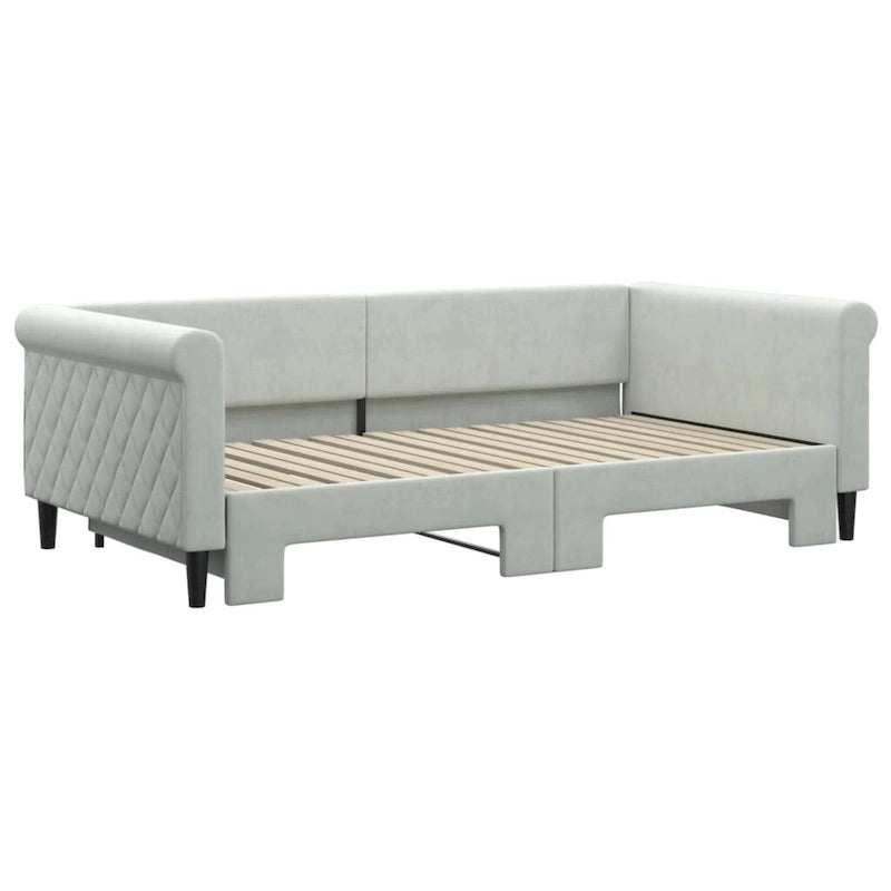 vidaXL Day Bed Upholstered Daybed Sofa Bed for Bedroom Living Room Velvet 3