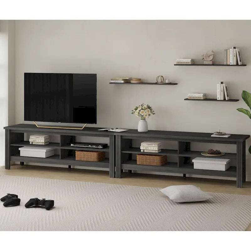 70 Inch TV Stand for 75 TV, Classic Entertainment Center TV Console 46