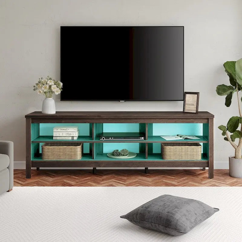 70 Inch TV Stand for 75 TV, Classic Entertainment Center TV Console 47
