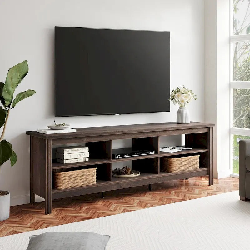 70 Inch TV Stand for 75 TV, Classic Entertainment Center TV Console 5