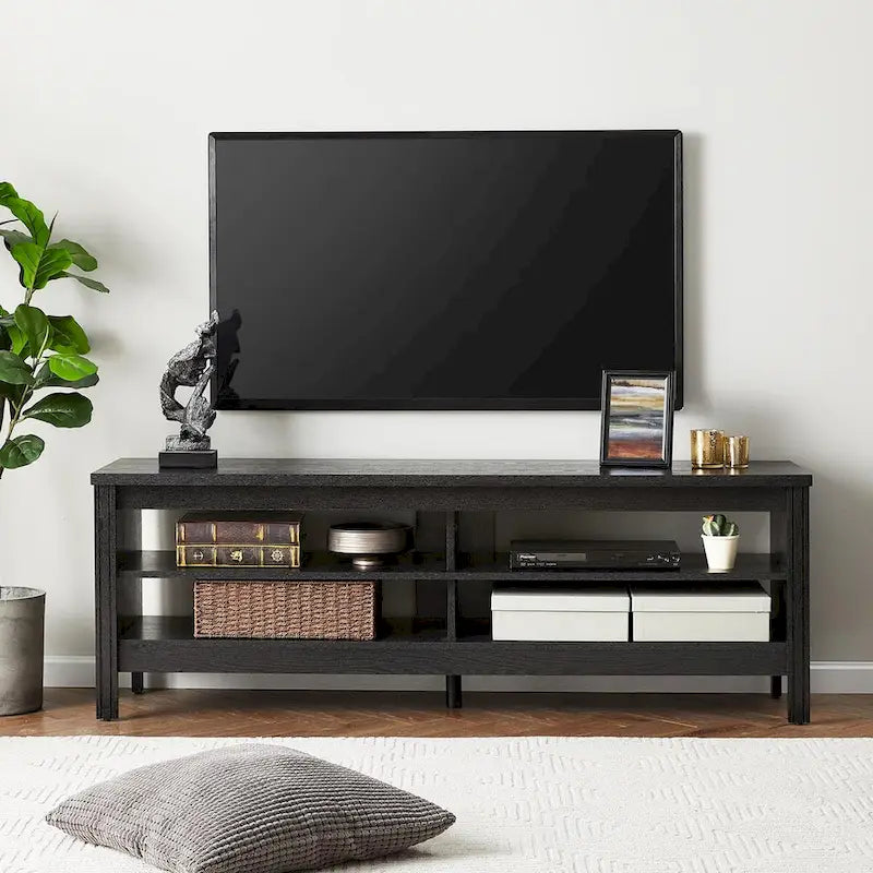 70 Inch TV Stand for 75 TV, Classic Entertainment Center TV Console 11