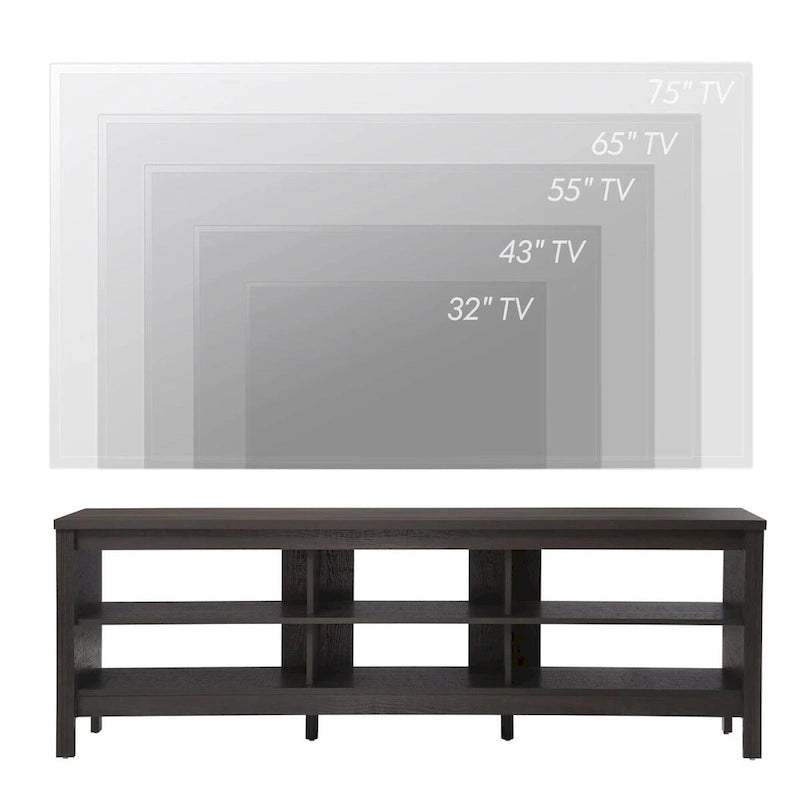 70 Inch TV Stand for 75 TV, Classic Entertainment Center TV Console 18