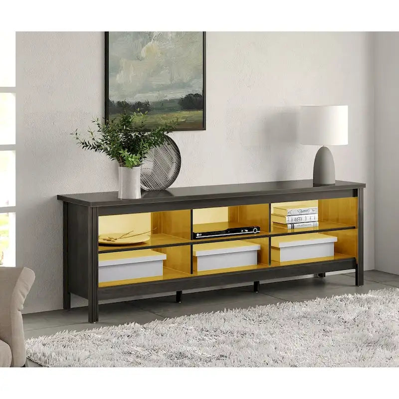 70 Inch TV Stand for 75 TV, Classic Entertainment Center TV Console 30