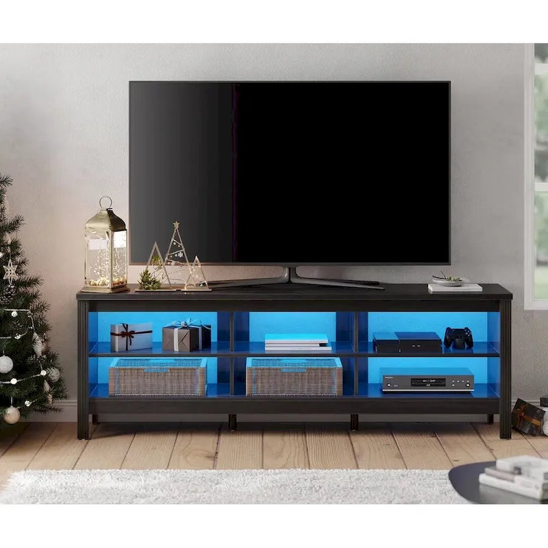 70 Inch TV Stand for 75 TV, Classic Entertainment Center TV Console 31