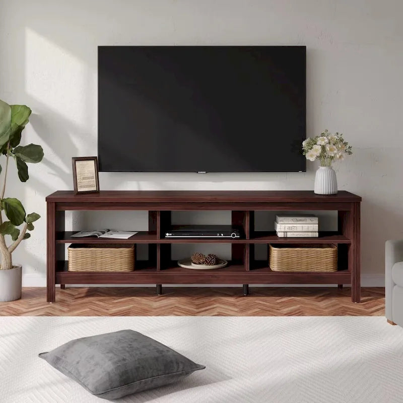 70 Inch TV Stand for 75 TV, Classic Entertainment Center TV Console 36