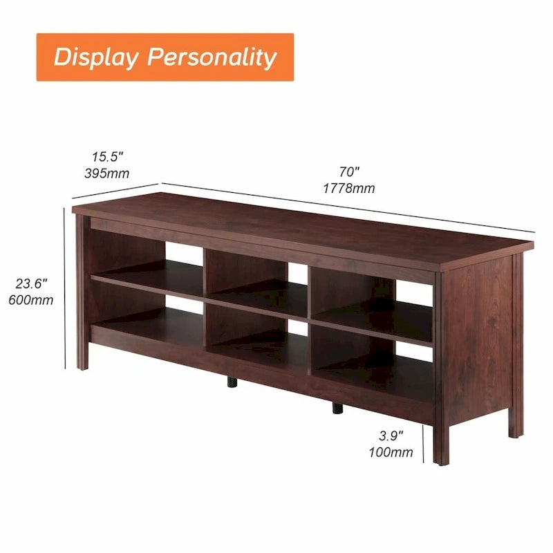 70 Inch TV Stand for 75 TV, Classic Entertainment Center TV Console 40