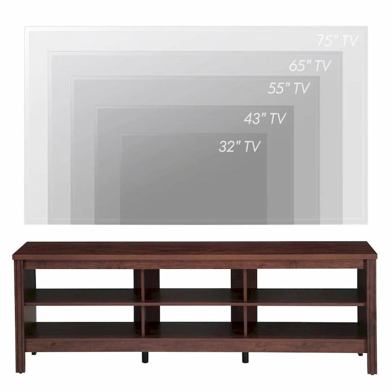 70 Inch TV Stand for 75 TV, Classic Entertainment Center TV Console 41