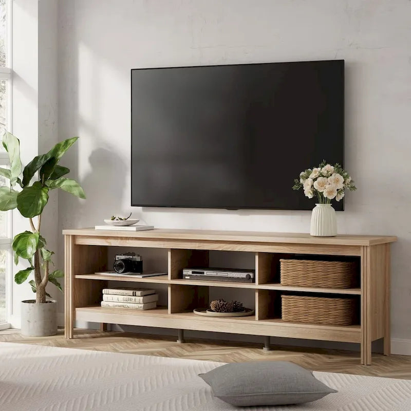 70 Inch TV Stand for 75 TV, Classic Entertainment Center TV Console 42