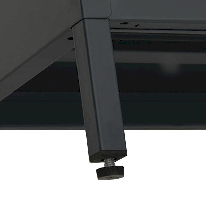 vidaXL TV Cabinet Black 41.3x13.7x20.4 Steel and Glass - 41.3 x 13.7 x 20.4 - 41.3 x 13.7 x 20.4 9