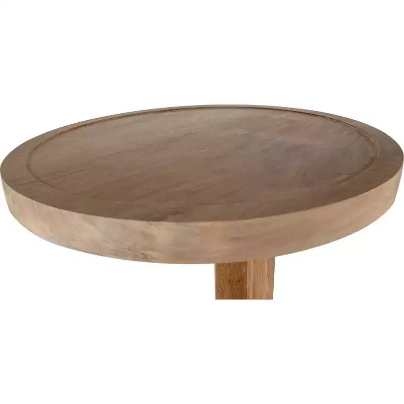 Tavolino Laterale a C in Teak Nordico Naturale - Beige 13