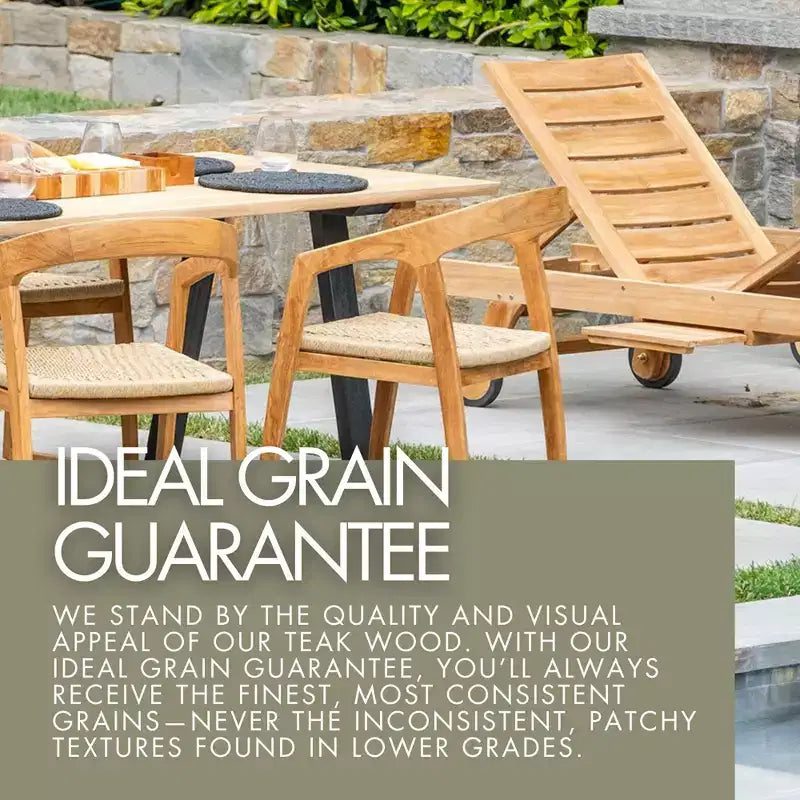 Tavolino Laterale a C in Teak Nordico Naturale - Beige 7