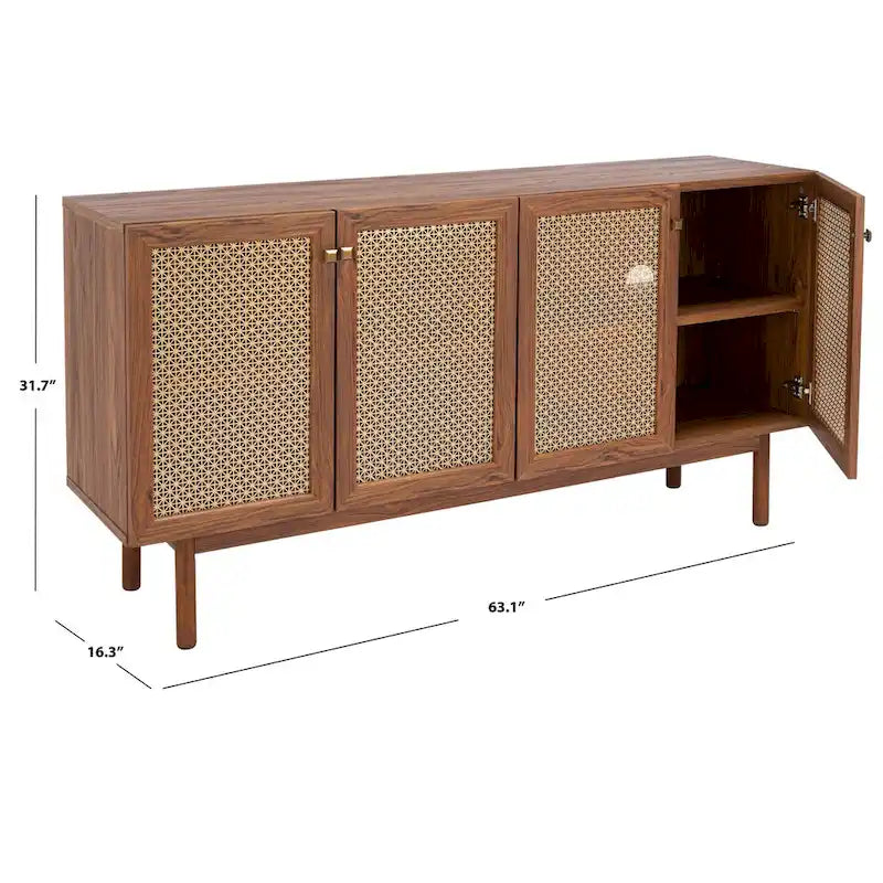 SAFAVIEH Micaela Mobile TV/Contenitore a 4 Ante 160 cm - 160.3 cm L x 41.4 cm P x 80.5 cm H - 160Lx41Px81H 8