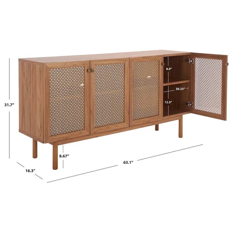 SAFAVIEH Micaela Mobile TV/Contenitore a 4 Ante 160 cm - 160.3 cm L x 41.4 cm P x 80.5 cm H - 160Lx41Px81H 21