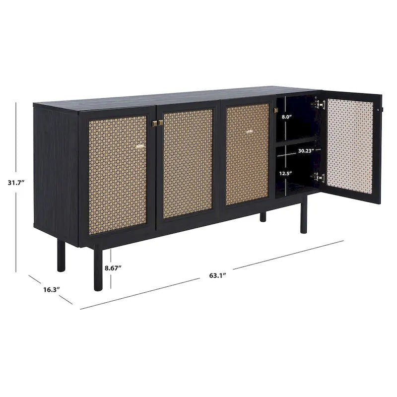 SAFAVIEH Micaela Mobile TV/Contenitore a 4 Ante 160 cm - 160.3 cm L x 41.4 cm P x 80.5 cm H - 160Lx41Px81H 34