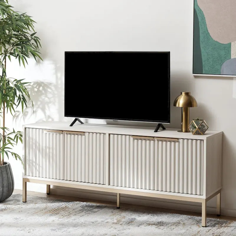 SAFAVIEH Deandra Porta TV/Mobile Media a 4 Ante (Adatto a TV a Schermo Piatto Fino a 65 Pollici) - 154,4 cm x 44,9 cm x 62,4 cm - 61Lx18Px25A 3