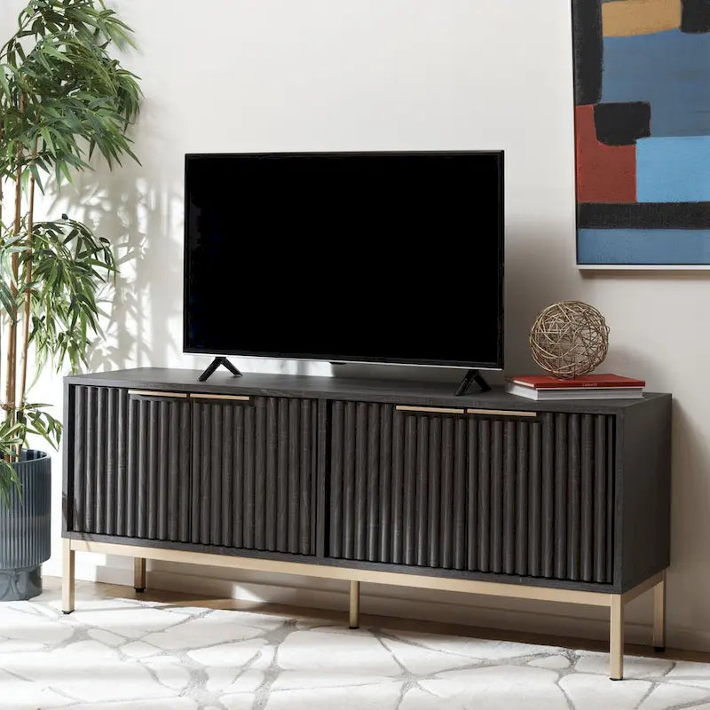 SAFAVIEH Deandra Porta TV/Mobile Media a 4 Ante (Adatto a TV a Schermo Piatto Fino a 65 Pollici) - 154,4 cm x 44,9 cm x 62,4 cm - 61Lx18Px25A 5