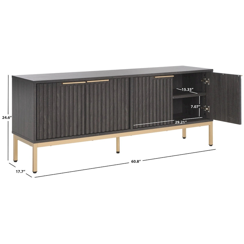 SAFAVIEH Deandra Porta TV/Mobile Media a 4 Ante (Adatto a TV a Schermo Piatto Fino a 65 Pollici) - 154,4 cm x 44,9 cm x 62,4 cm - 61Lx18Px25A 27