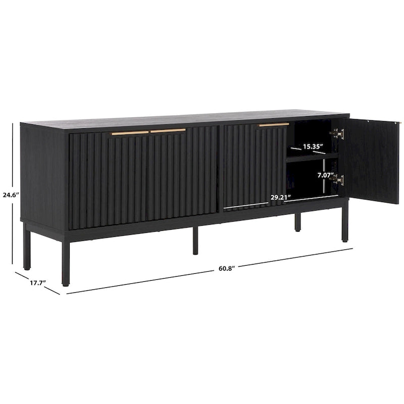 SAFAVIEH Deandra Porta TV/Mobile Media a 4 Ante (Adatto a TV a Schermo Piatto Fino a 65 Pollici) - 154,4 cm x 44,9 cm x 62,4 cm - 61Lx18Px25A 37