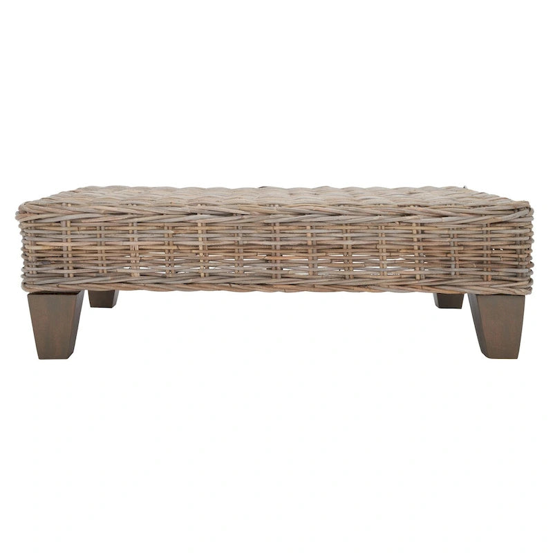 SAFAVIEH Caron Washed Natural Wicker Bench - 41 W x 28 D x 12 H - 41Wx28Dx12H 20
