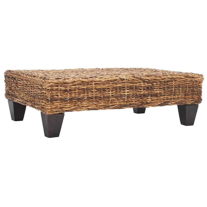 SAFAVIEH Caron Washed Natural Wicker Bench - 41 W x 28 D x 12 H - 41Wx28Dx12H 10