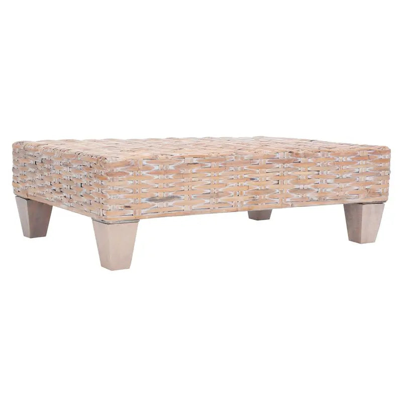 SAFAVIEH Caron Washed Natural Wicker Bench - 41 W x 28 D x 12 H - 41Wx28Dx12H 15