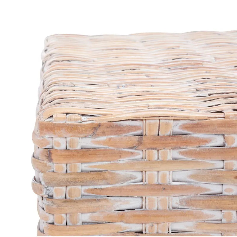 SAFAVIEH Caron Washed Natural Wicker Bench - 41 W x 28 D x 12 H - 41Wx28Dx12H 18