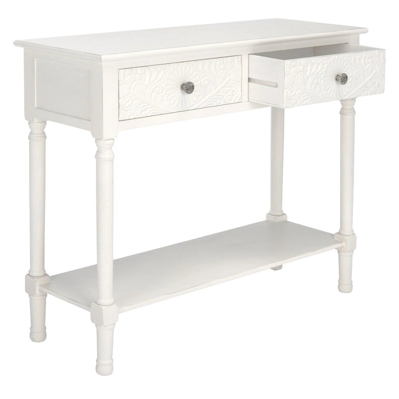 SAFAVIEH Leonia 2-Drawer Console Table - 35.5 W x 13 L x 29.5 H - 36Wx13Dx30H 9