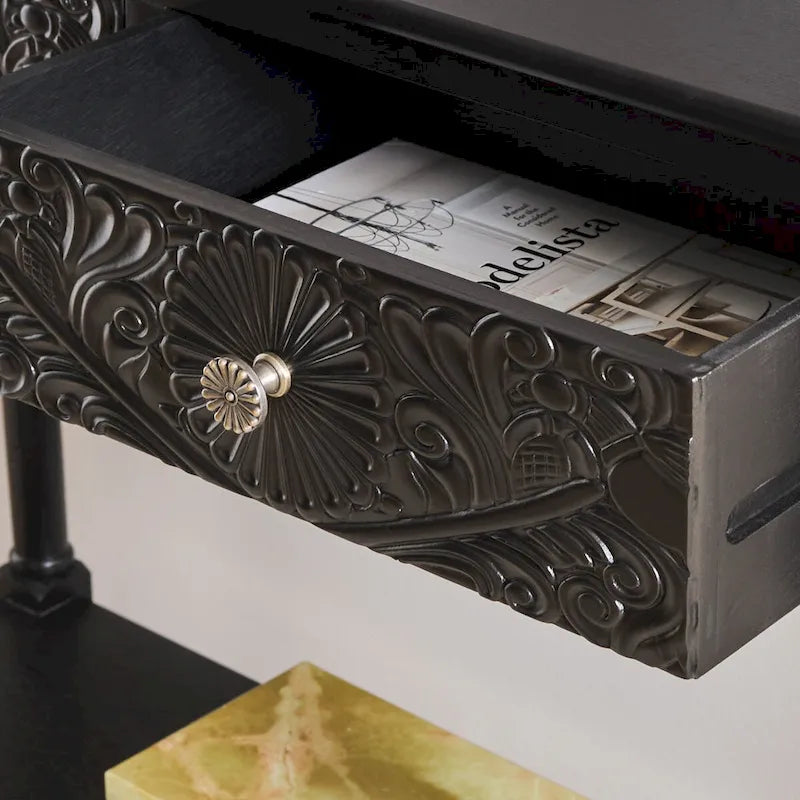 SAFAVIEH Leonia 2-Drawer Console Table - 35.5 W x 13 L x 29.5 H - 36Wx13Dx30H 30